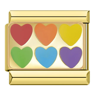 Charm Dorado Corazones - Italian Charms