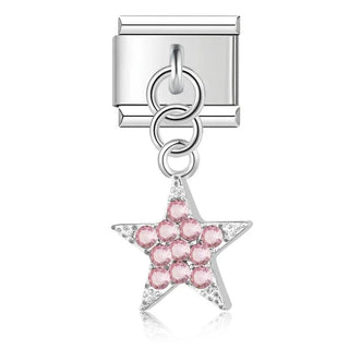 Charm Estrella Rosa - Italian Charms