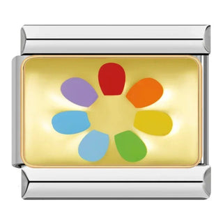 Charm Flor colorida - Italian Charms