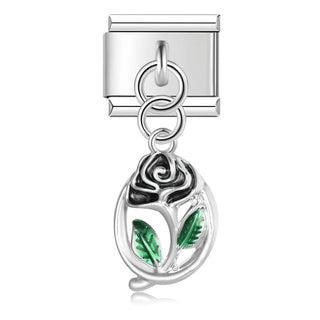 Charm Flor negra - Italian Charms