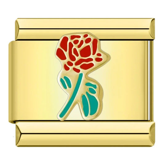 Charm Flor Rosa - Italian Charms