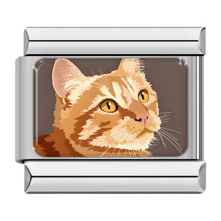 Charm Gato naranja - Italian Charms