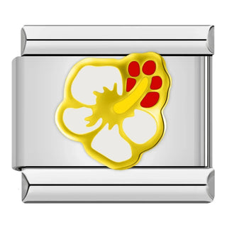 Charm Hibisco en dorado - Italian Charms