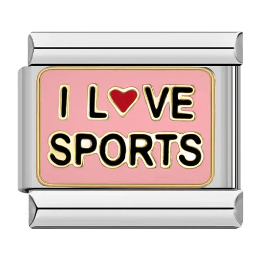 Charm I love sports - Italian Charms