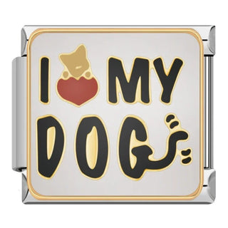 Charm Ilove dog - Italian Charms