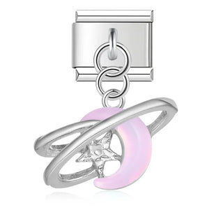 Charm luna rosa - Italian Charms