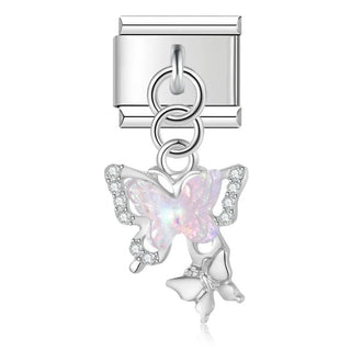 Charm Mariposa Rosa - Italian Charms