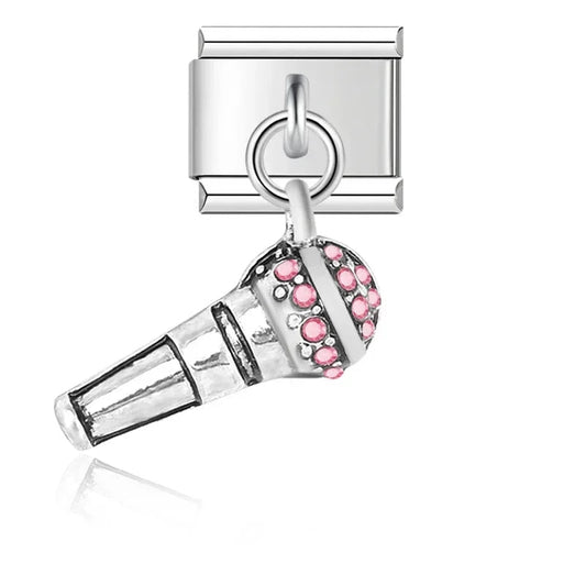Charm Micrófono Brillante - Italian Charms