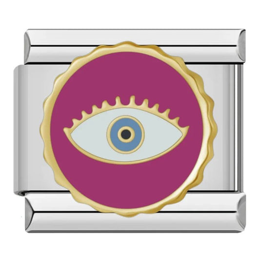 Charm Ojo Suerte Rosa - Italian Charms