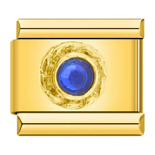 Charm Piedra azul zafiro transmite elegancia y sofisticación - Italian Charms