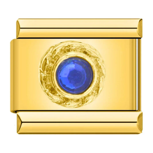 Charm Piedra azul zafiro transmite elegancia y sofisticación - Italian Charms