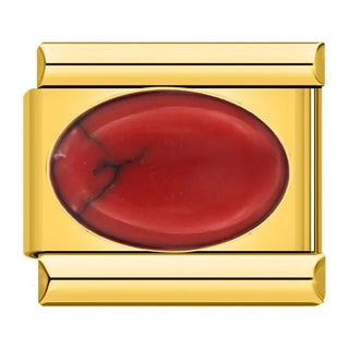 Charm piedra roja intensa - Italian Charms