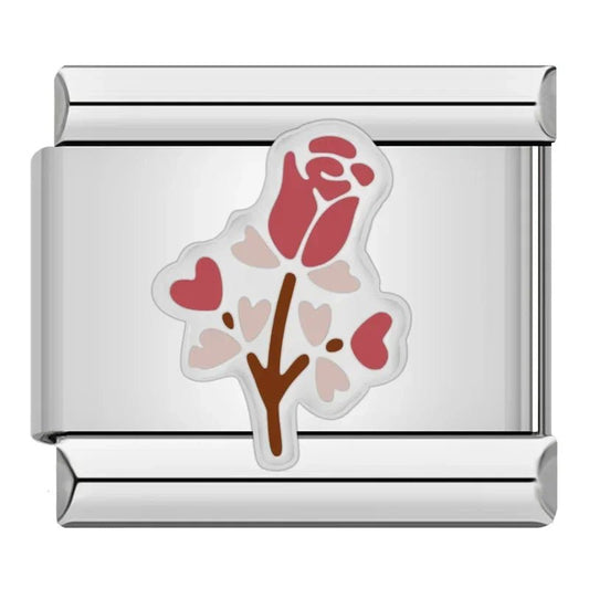 Charm Rosa Flor - Italian Charms