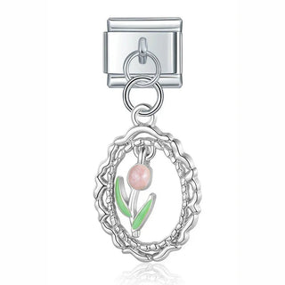 Charm Tulipan rosa - Italian Charms