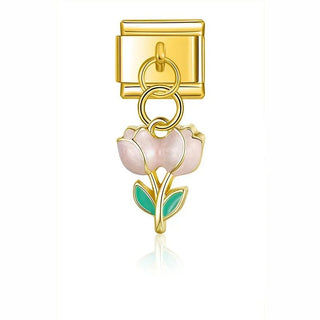 Charm Tulipanes rosas - Italian Charms