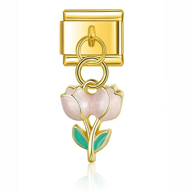 Charm Tulipanes rosas - Italian Charms